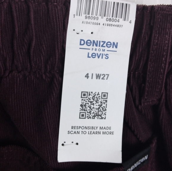 LEVI'S Denizen High-Rise Loose Taper Corduroy Pant in Burgundy - Picture 7 of 12